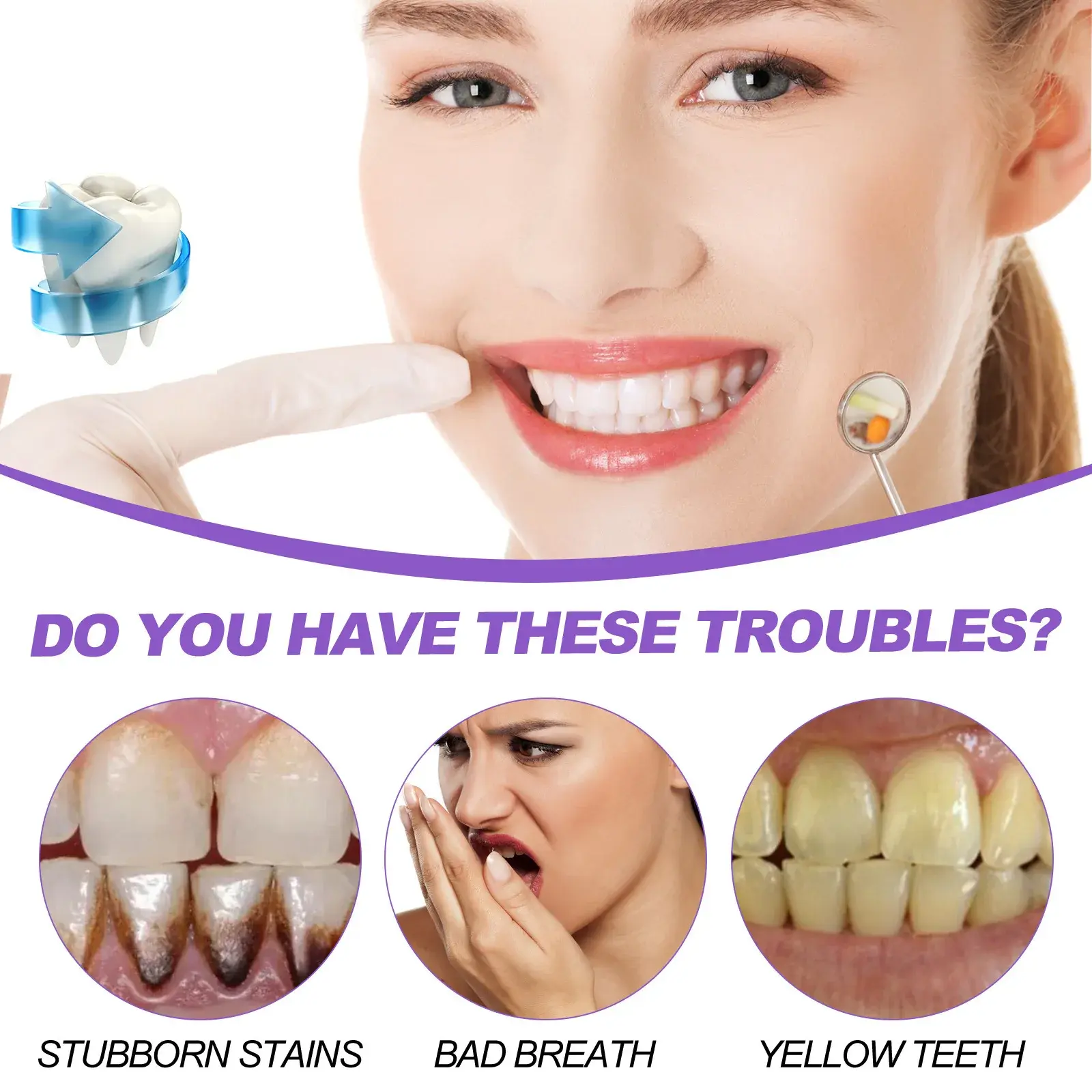 natural purple toothpaste for removing stains and reducing yellowing