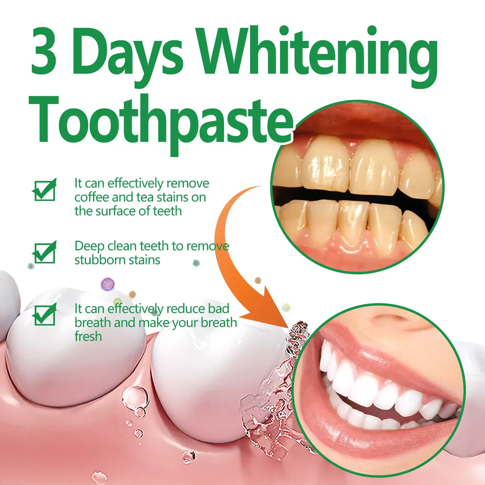 whitening toothpaste for effective teeth stain removal and fresh breath